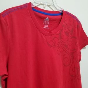 Adidas Red Tee FC Dallas Soccer Club Women's XL